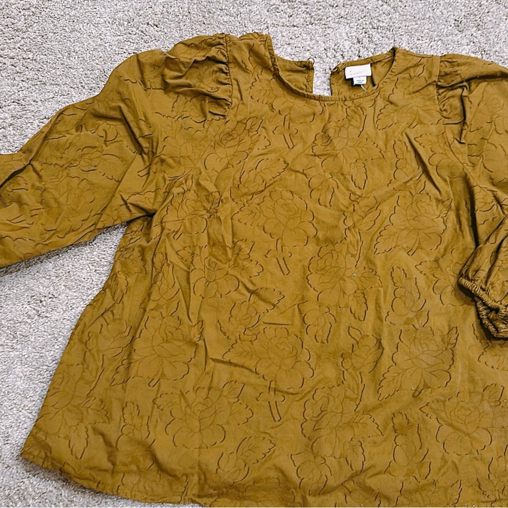Women's Mustard Floral Top